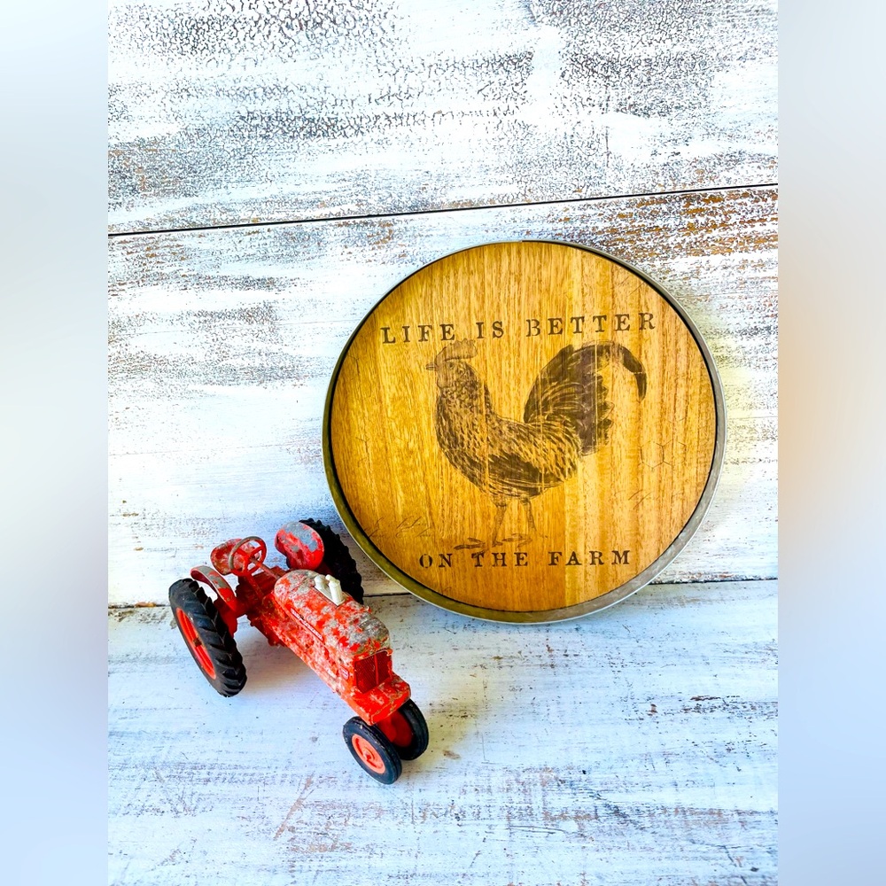 *Life Is Better On the Farm Chicken Wood Decor